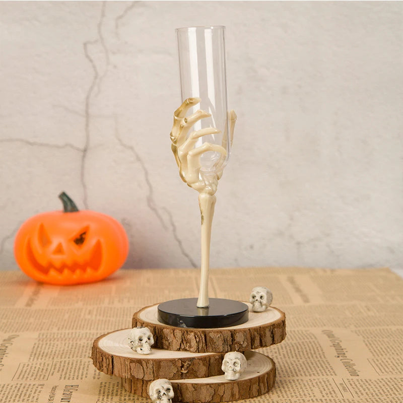 Halloween Horror Skull Arm Wine Glass Halloween Party Haunted House Party Prop Decor Plastic Champagne Flute Design Wine Glasses