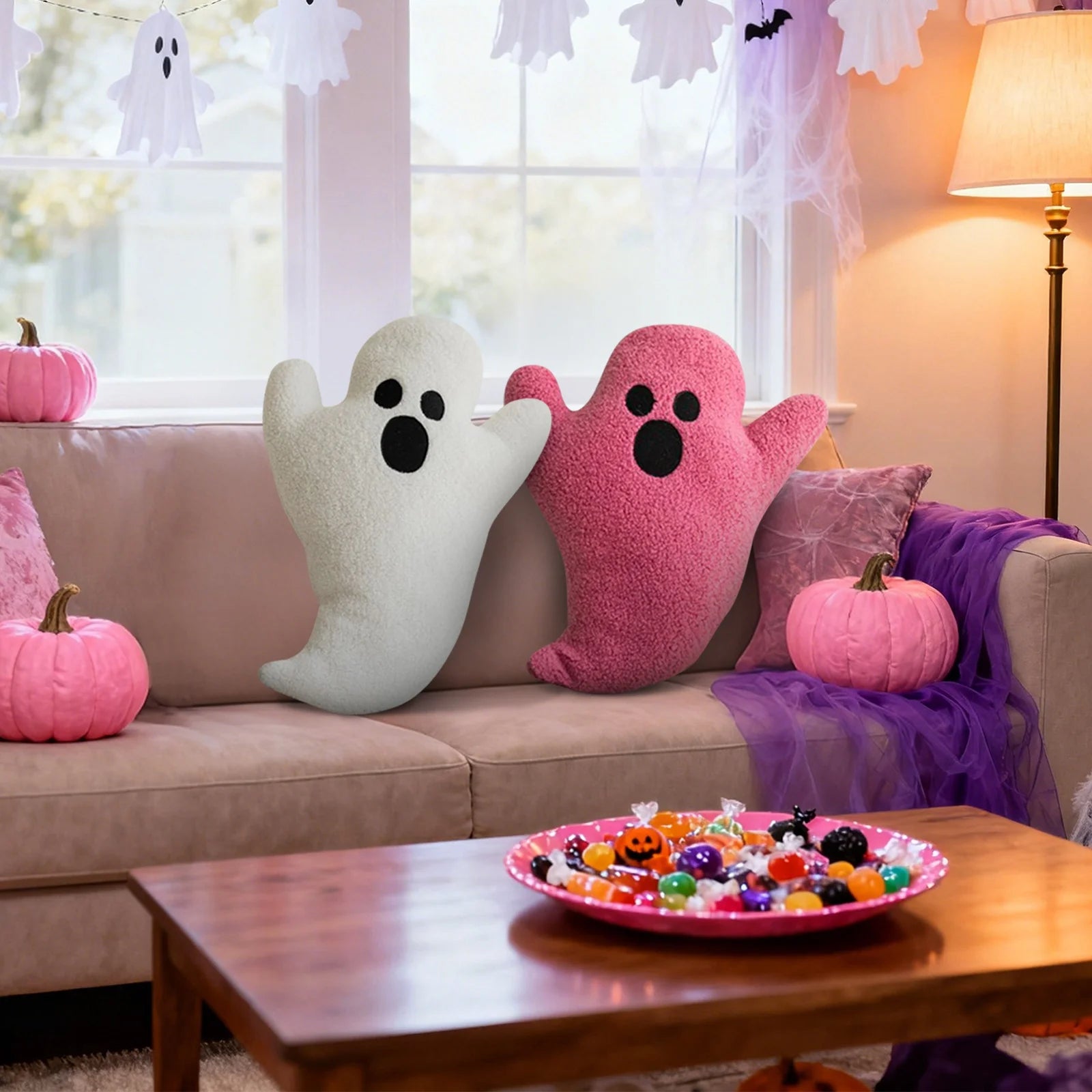 Halloween Pillows Cartoon Dolls Plush Toys Figurines Hanging Ornaments Cloth Dolls Nap Pillows Cushions Halloweeen Decorations