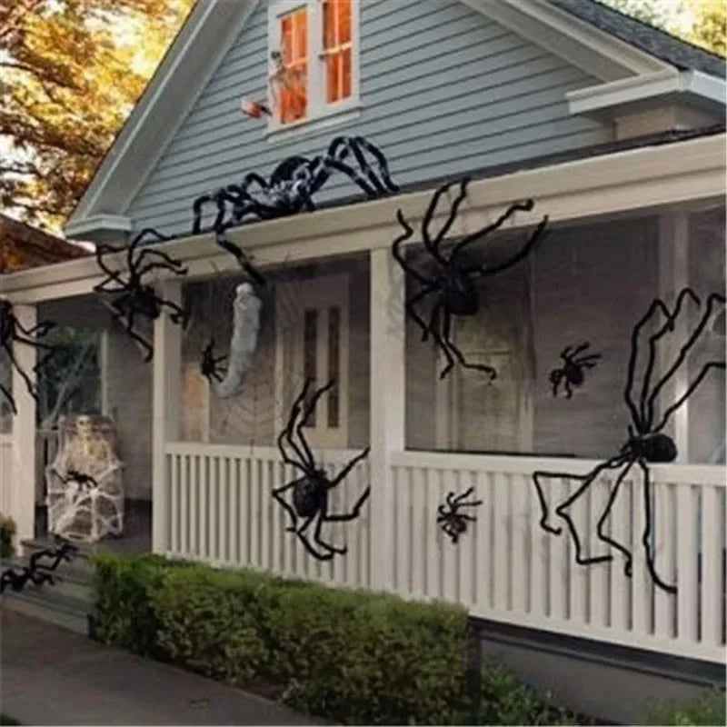 Halloween Decoration Black Spider, Horror Elements Halloween Decoration, Home Decoration Party Props Outdoor Giant Spider Decora