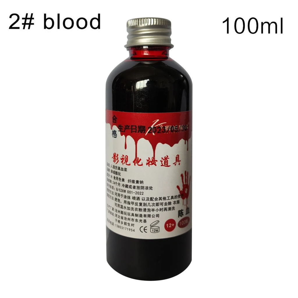 Halloween Simulation Fake Props Makeup Blood Fake Blood Bottle Stage Diy Prank Drama Vampire Role-Playing Props Makeup Funny