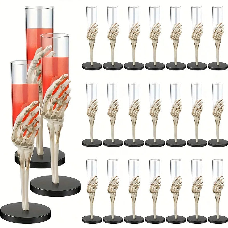 Halloween Horror Skull Arm Wine Glass Halloween Party Haunted House Party Prop Decor Plastic Champagne Flute Design Wine Glasses