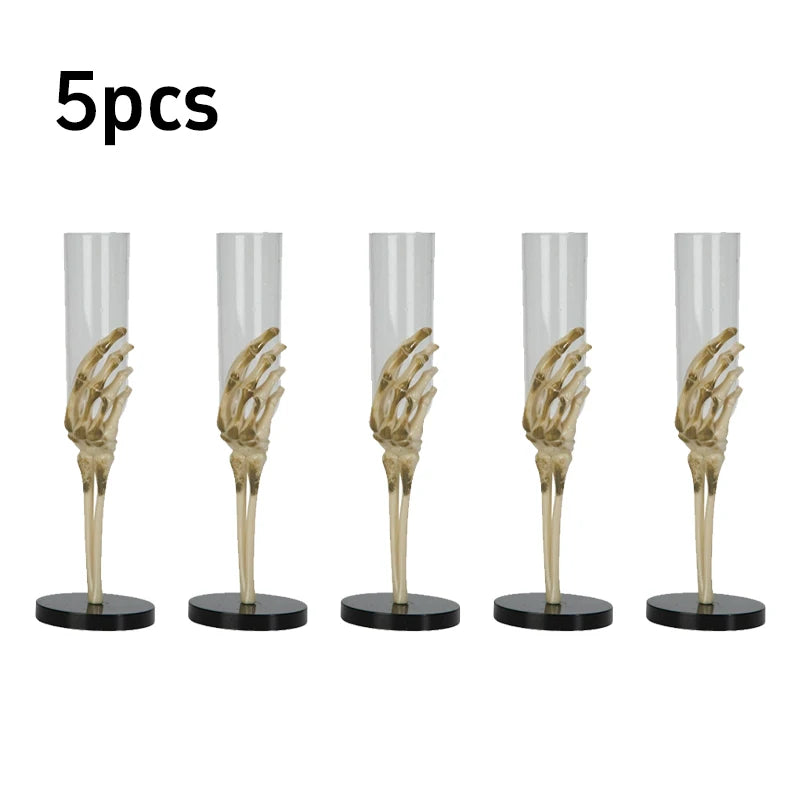 Halloween Horror Skull Arm Wine Glass Halloween Party Haunted House Party Prop Decor Plastic Champagne Flute Design Wine Glasses