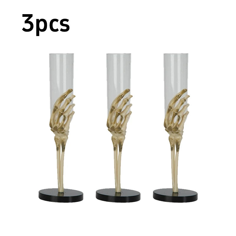Halloween Horror Skull Arm Wine Glass Halloween Party Haunted House Party Prop Decor Plastic Champagne Flute Design Wine Glasses